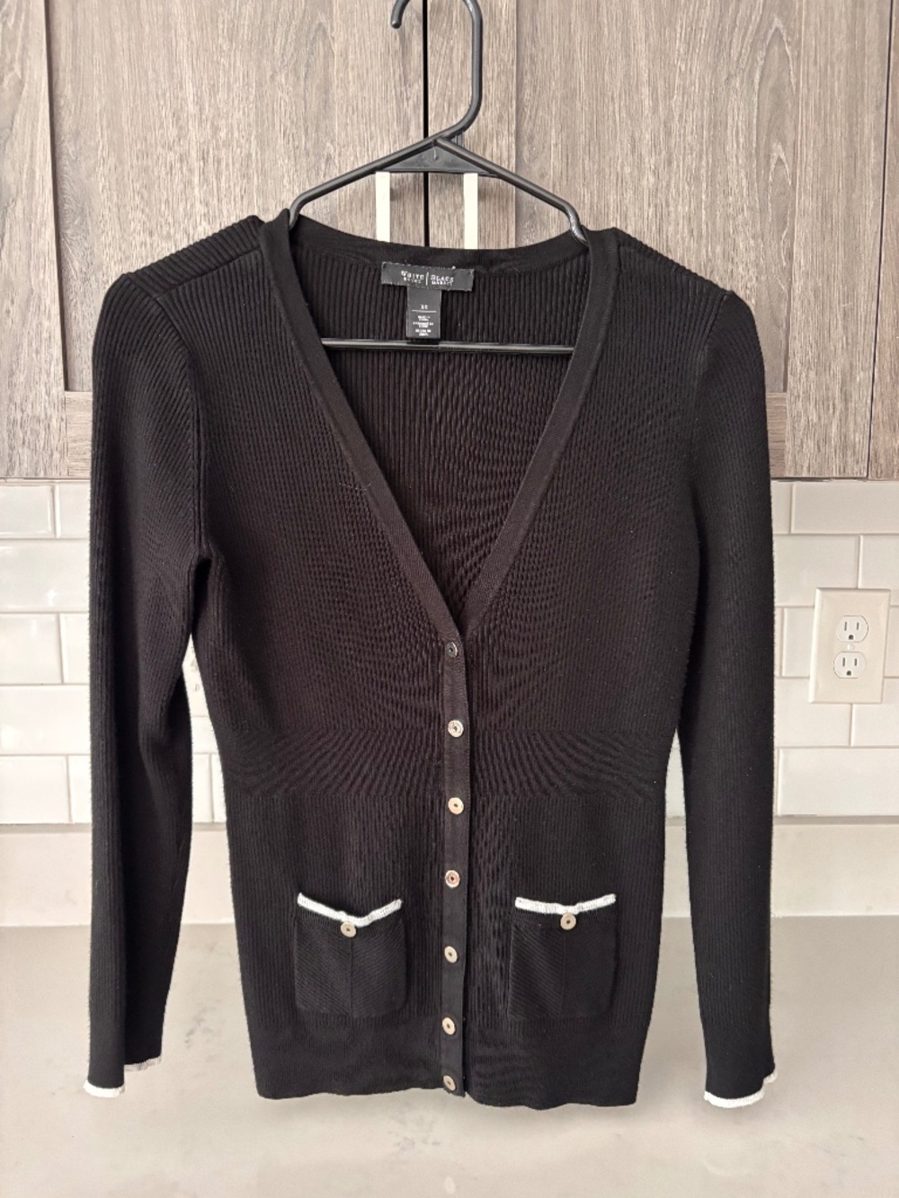 Black cardigan